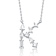 Initial K Mixed Cut CZ Pendant Necklace In Sterling Silver 18 Inch