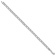 Rhodium Over 10k White Gold 5mm Double Link Charm Bracelet