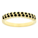 Black Spinel Band Ring In 18K Gold Over Sterling Silver 0.36ctw