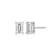 Emerald Cut Moissanite Platineve Stud Earrings 1.16ctw DEW