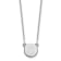 Rhodium Over 14k White Gold Tiny Circle Block Letter S Initial Pendant
Cable Link 18 Inch Necklace