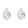6x4mm Pear Shape White Topaz Rhodium Over 10k White Gold Stud Earrings