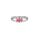 Pink And White Cubic Zirconia Platinum Over Sterling Silver Ring 1.72ctw