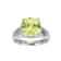 Green And White Cubic Zirconia Platinum Over Silver August Birthstone
Ring 6.98ctw