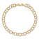 10k Yellow Gold 6mm Triple Link Charm Bracelet