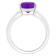 12x8mm Pear Shape Amethyst Rhodium Over Sterling Silver Ring