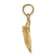 14k Yellow Gold Textured Conch Shell Pendant