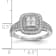 Rhodium Over 14K White Gold Diamond Cluster Engagement Ring 0.67ctw