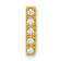 10k Yellow Gold 0.05 cttw Diamond Letter I Initial Charm