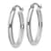 Rhodium Over 14k White Gold Polished 15/16" Oval Tube Hoop Earrings