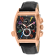 Christian Van Sant Men's Grandeur Black Dial, Multi-color Accents, Rose
Bezel, Black Leather Watch