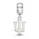 Sterling Silver Rhodium-plated LogoArt Indiana University Small Dangle Bead