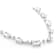 CZ Mixed Shapes Tennis Necklace In Rhodium Over Sterling Silver