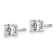 White Lab-Grown Diamond 14k White Gold G-H SI 4-Prong Stud Earrings 0.74ctw