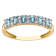 10K Yellow Gold Baguette London Blue Topaz and Diamond Ring .36ctw