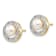 14K Yellow Gold and Rhodium 5-6mm Button Freshwater Cultured Pearl
0.05ct Diamond Post Earrings
