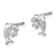 Rhodium Over Sterling Silver Cubic Zirconia Dolphin Post Earrings