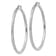 Rhodium Over 14k White Gold Diamond-Cut 2 3/16" Round Hoop Earrings