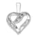 Rhodium Over 14k White Gold Diamond Heart Pendant