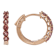 Color Shift Garnet Hoops In 18K Rose Gold Over Sterling Silver 1.73ctw