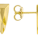 Polished Rectangular Bar Stud Earrings In 18K Gold Over Sterling Silver