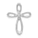 Rhodium Over 14K White Gold 1/20ct. Diamond Cross Chain Slide