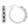 Lab-Created Sapphire And Lab-Grown Diamond Hoop Earrings In Sterling
Silver 1.05ctw