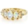 Opal And White Zircon Band Ring In 18K Gold Over Sterling Silver 1.17ctw