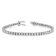 Rhodium Over 10k White Gold Illusion Setting Diamond Bracelet
