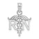 Rhodium Over 14k White Gold RN Registered Nurse Pendant