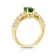 1.31ctw Emerald and Diamond Ring in 14k Yellow Gold