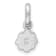 Rhodium Over Sterling Silver White and Yellow Enamel Daisy Children's Pendant