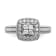 Rhodium Over 14K White Gold Diamond Cluster Engagement Ring 0.60ctw