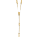14K Yellow Gold Rosary Design Miraculous Medal Cross Y-Drop