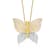 Two-Tone 14K Yellow Gold & Rhodium Plated over brass with Clear CZ
Butterfly Pendant Necklace
