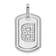 Rhodium Over 14k White Gold Diamond Initial B Dog Tag Charm