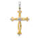 14k Two-tone Gold Diamond Cross Pendant