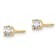 14K Yellow Gold Lab Grown Diamond 1/5ctw VS/SI GH Screw Back 4 Prong Earrings
