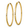 14k Yellow Gold Diamond-Cut 1 5/16" Square Tube Endless Hoop Earrings