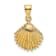 10K Yellow Gold Textured Scallop Shell Charm