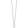 Rhodium Over Sterling Silver Cutout Letter B Initial Necklace