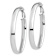 Rhodium Over 14k White Gold 1 3/4" High Polished Oval Hoop Earrings