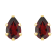 6x4mm Pear Shape Garnet 10k Yellow Gold Stud Earrings