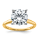 14K Yellow Gold With White Gold Accents 3 5/8 ct. G H I True Light Round
Moissanite Solitaire Ring