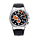 Technomarine Men's Black and Orange Dial Black Rubber Strap Chronograph Watch