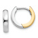 14k Two-tone 7/16" Round Hinged Hoop Earrings