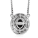 Sterling Silver Oval Boulder Opal Triplet and White Zircon Necklace 2.41ctw