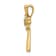 14k Yellow Gold Diamond Cross Slide Pendant