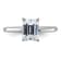 Rhodium Over 14K White Gold 1 3/4 ct. G H I True Light Emerald
Moissanite Solitaire Ring