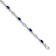 Rhodium Over 10k White Gold Diamond and Sapphire Bracelet